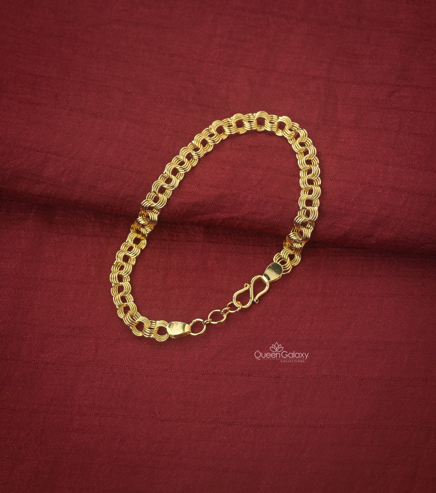 queen galaxy collections Gold Plated Chain Link Bracelet for Women