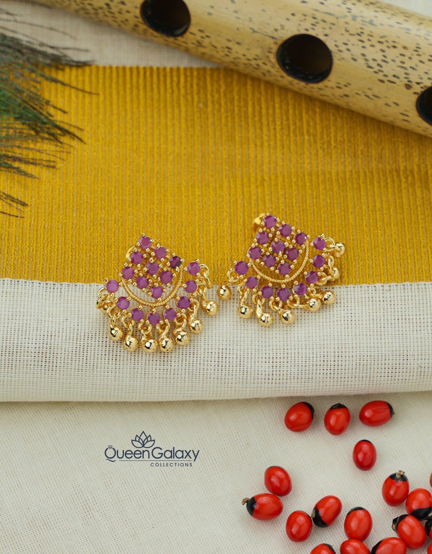 Goldplated AD Stone Earrings