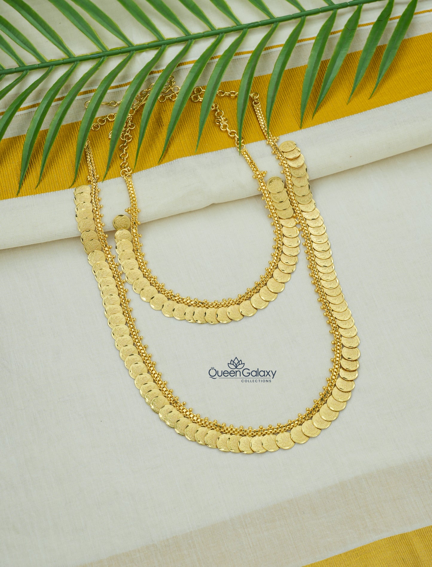 Goldplated Lekshmi Kassu Necklace And Longharam