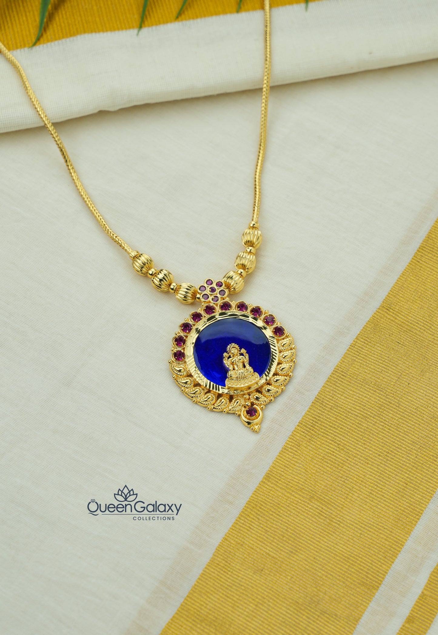 Goldplated Lakshmi Palakka Necklace