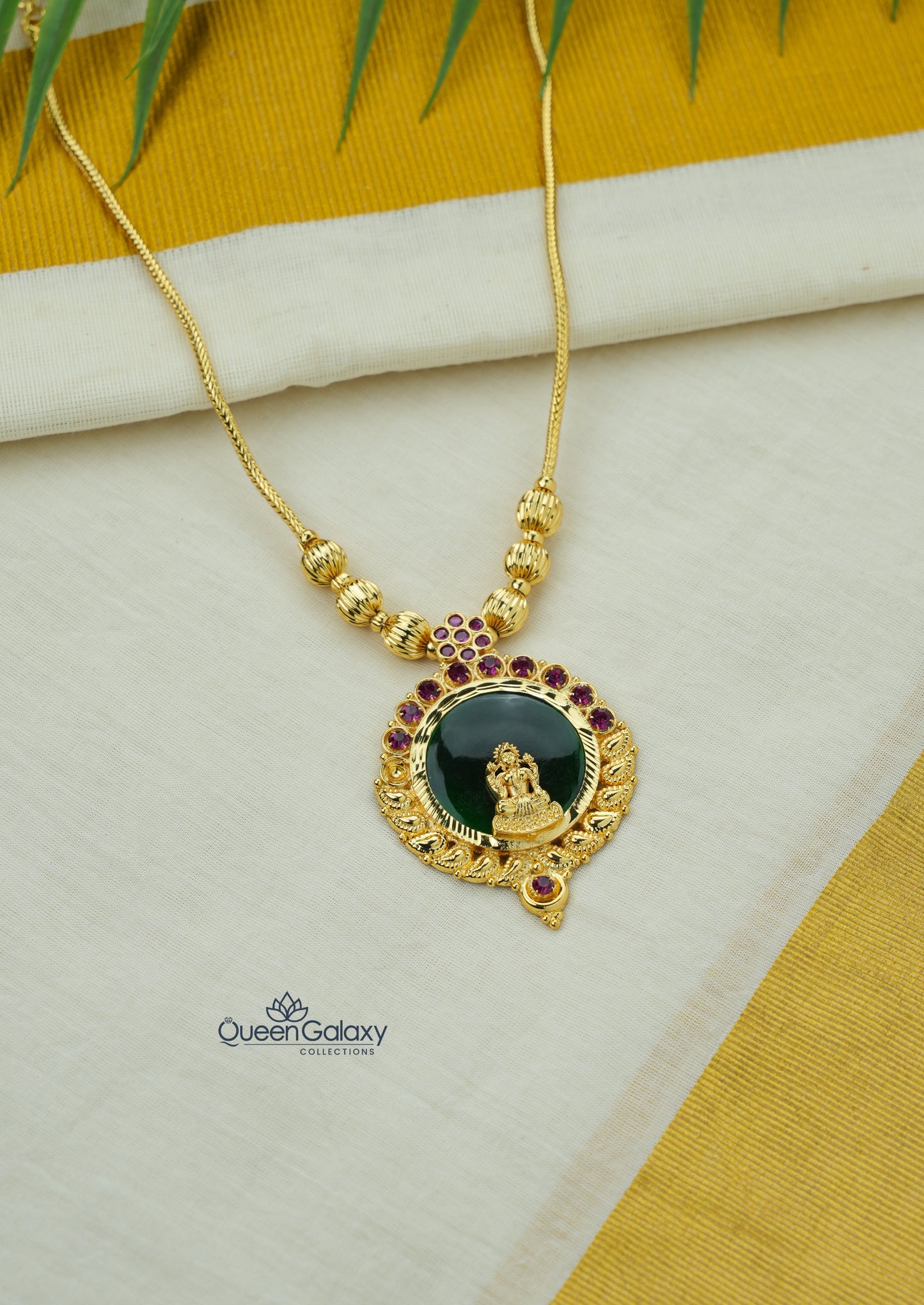Goldplated Lakshmi Palakka Necklace