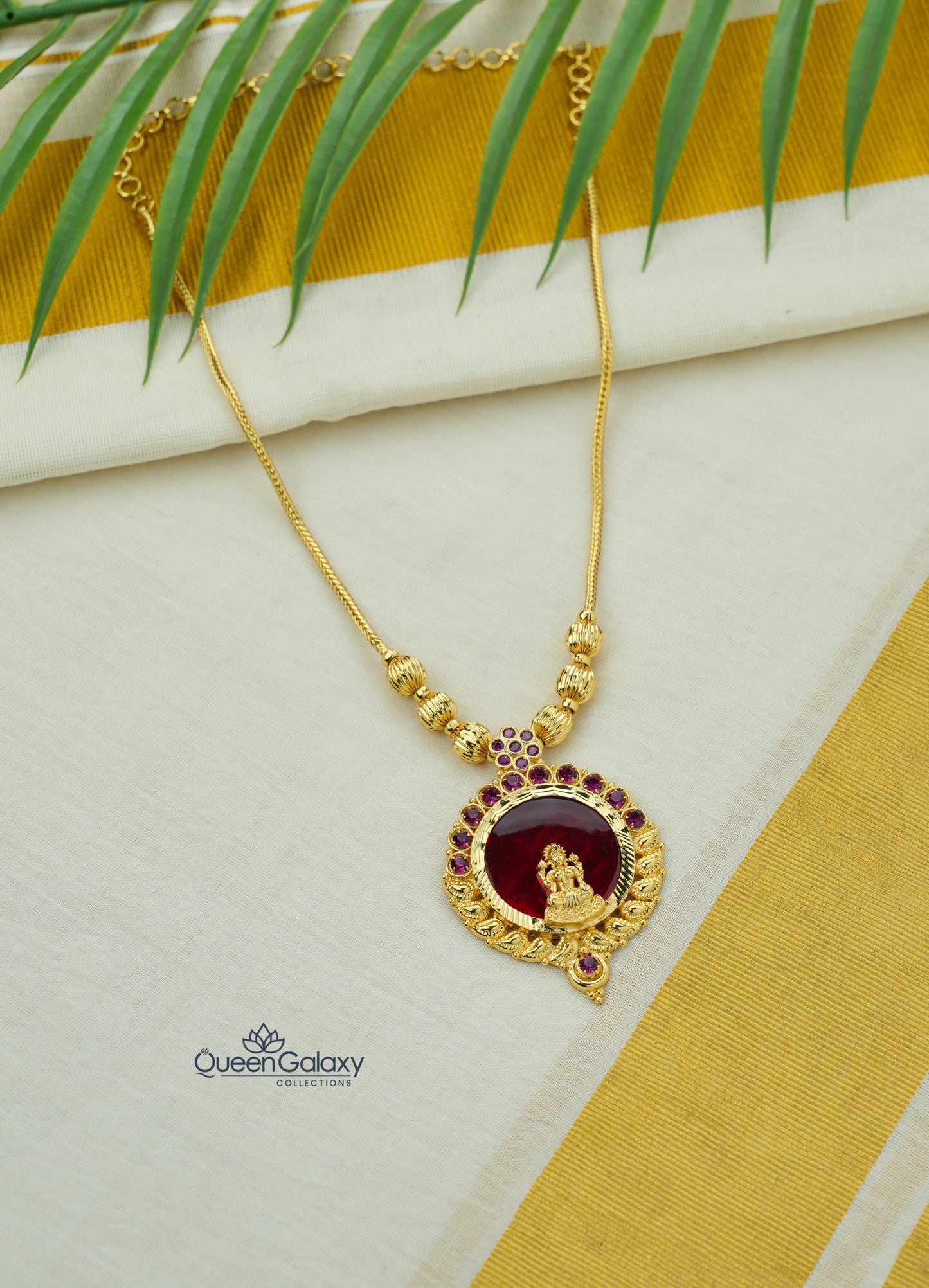 Goldplated Lakshmi Palakka Necklace