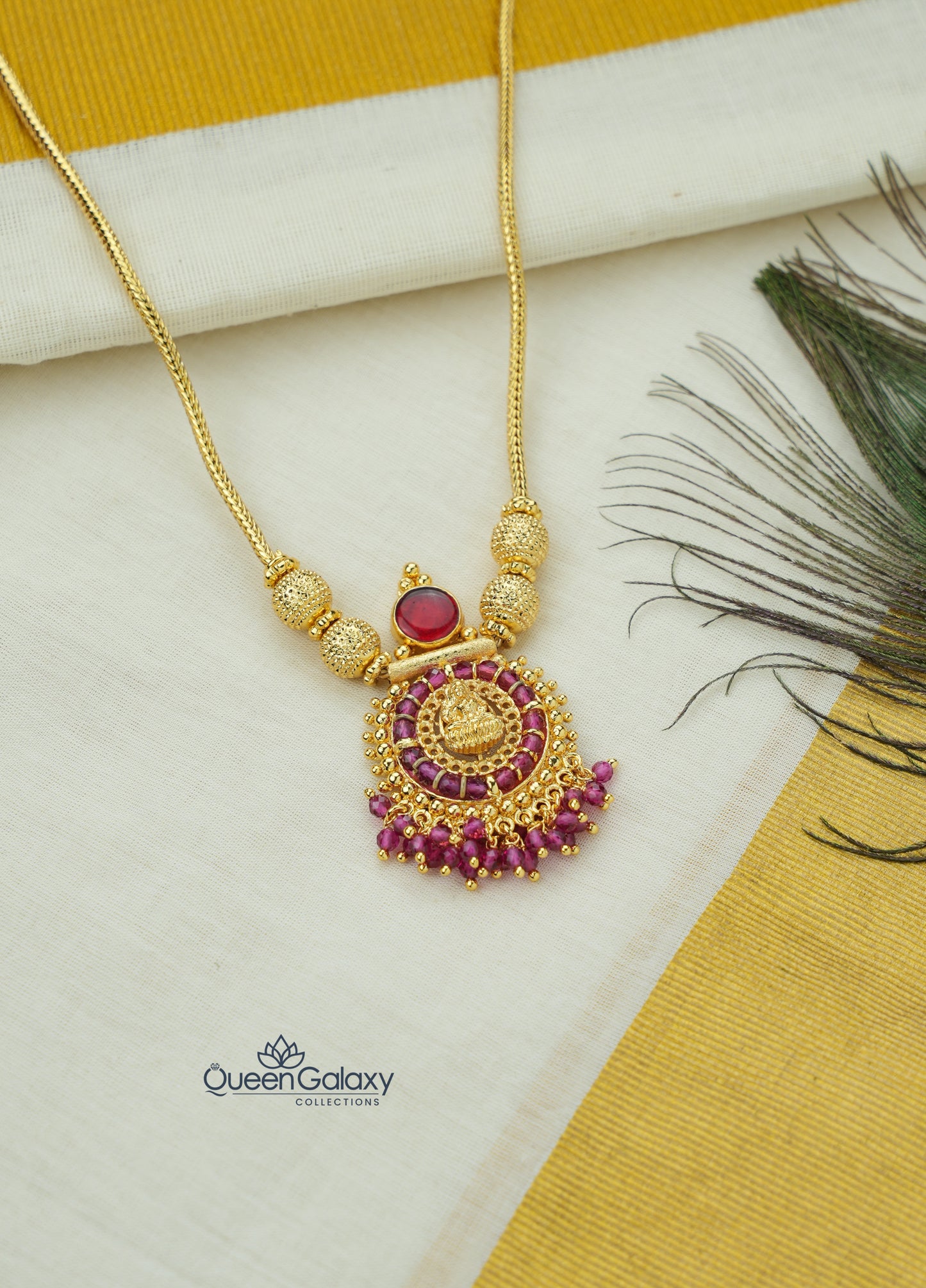 Goldplated Lakshmi Palakka Necklace