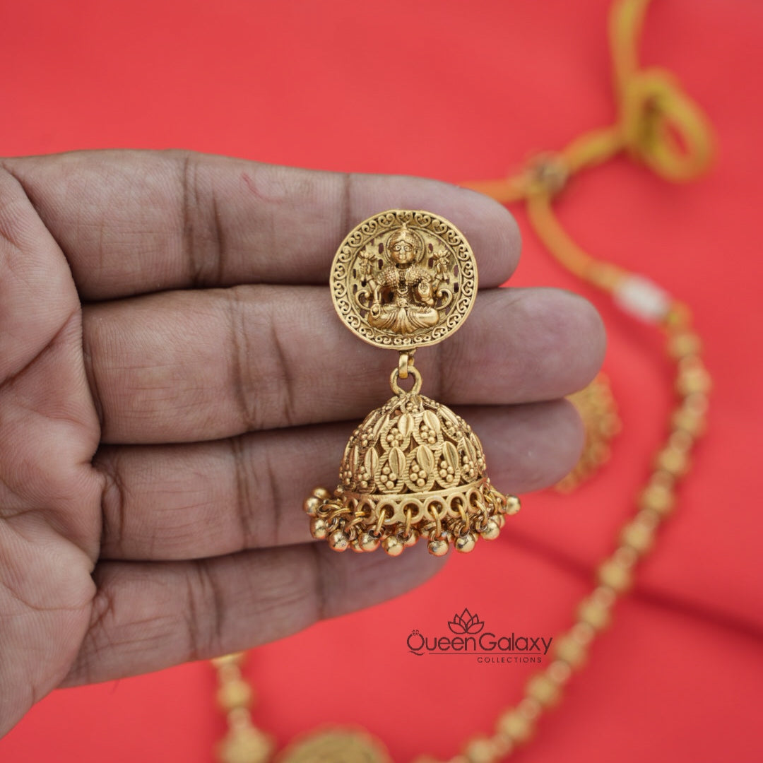 Antique Lakshmi Necklace With Jimikki