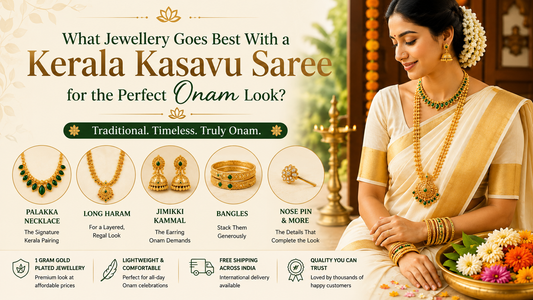 Jewellery for Kasavu Saree: The Perfect Onam Look