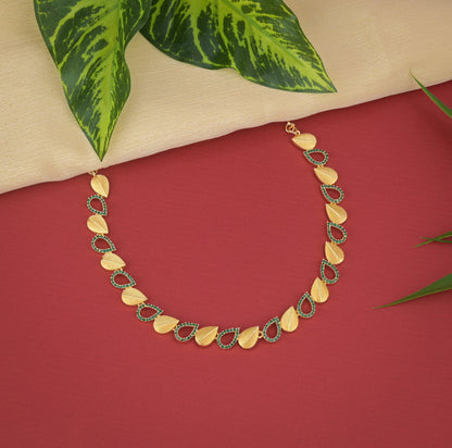 Goldplated AD Stone Necklace