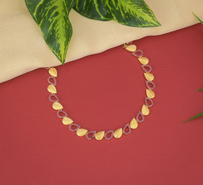 Goldplated AD Stone Necklace
