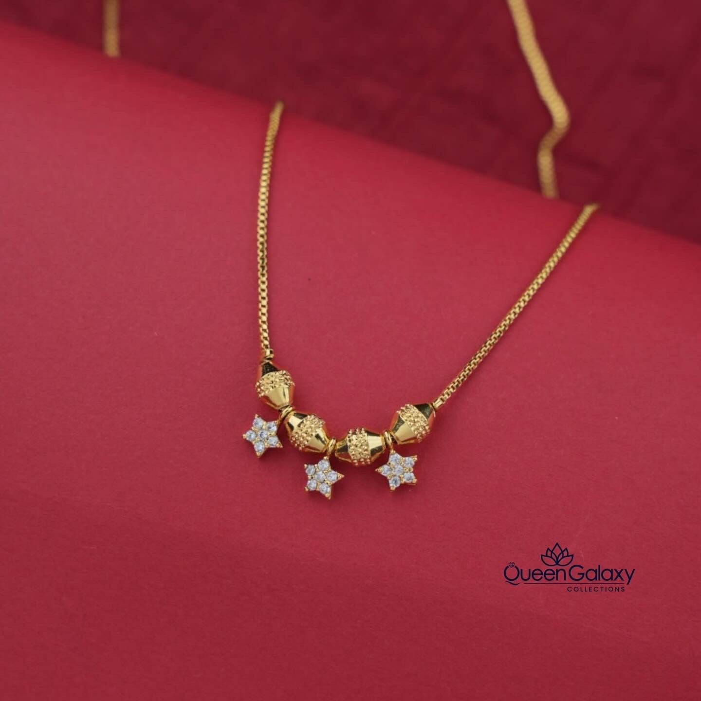 Goldplated AD Stone Necklace
