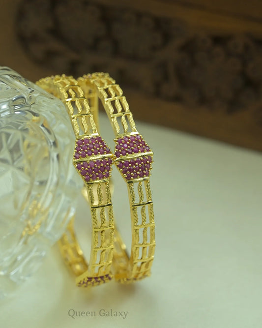 Goldplated AD Stone Bangles
