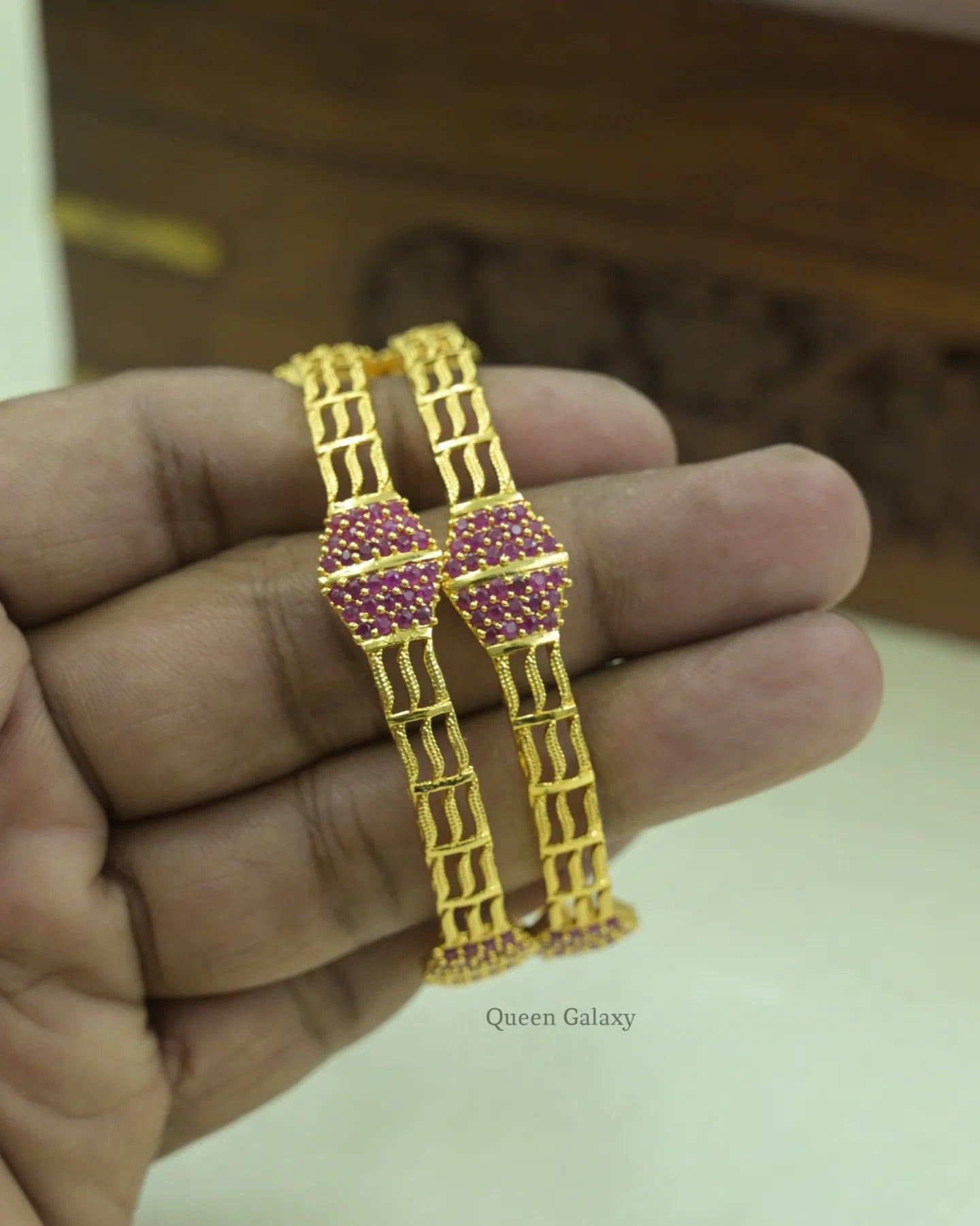 Goldplated AD Stone Bangles