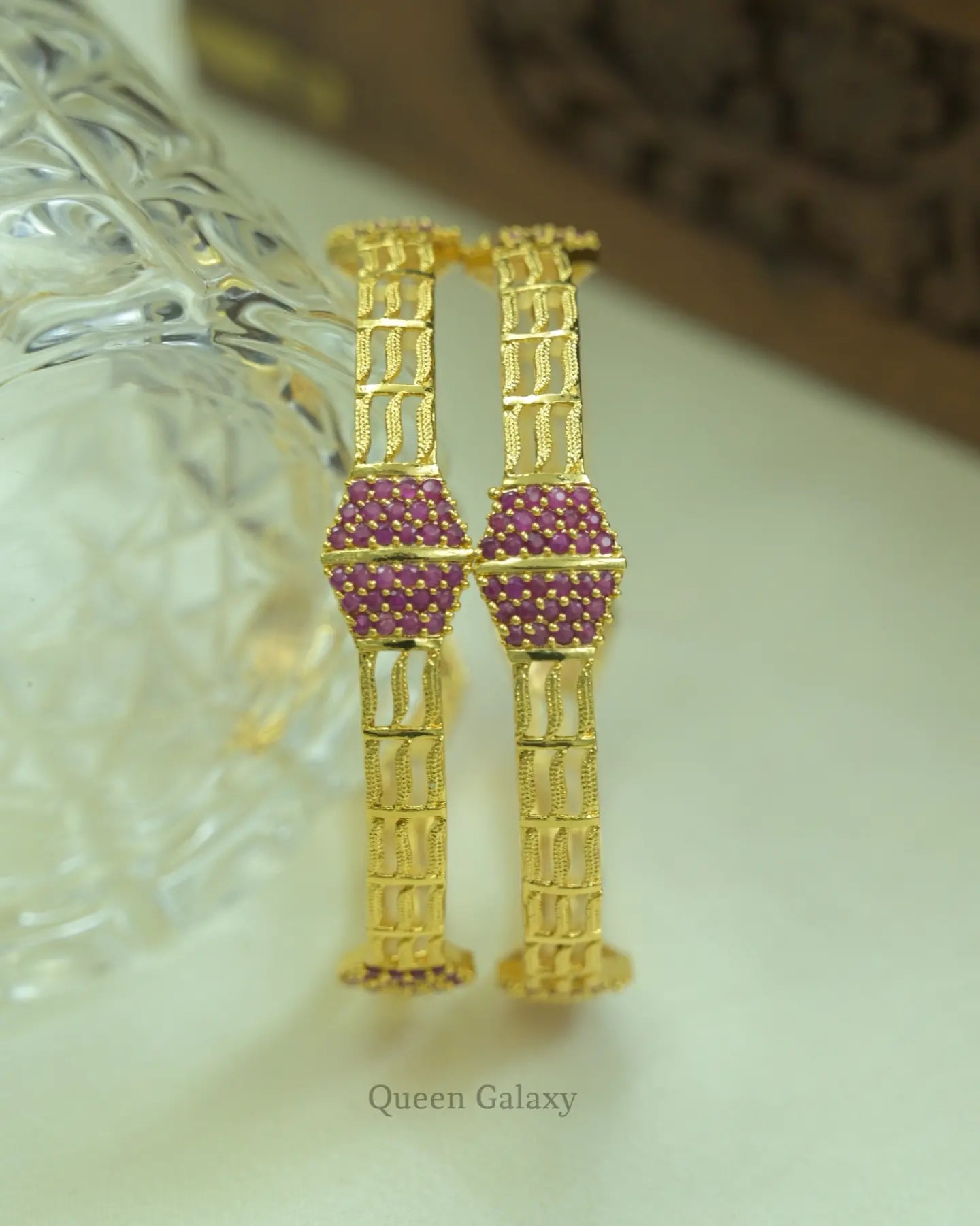 Goldplated AD Stone Bangles