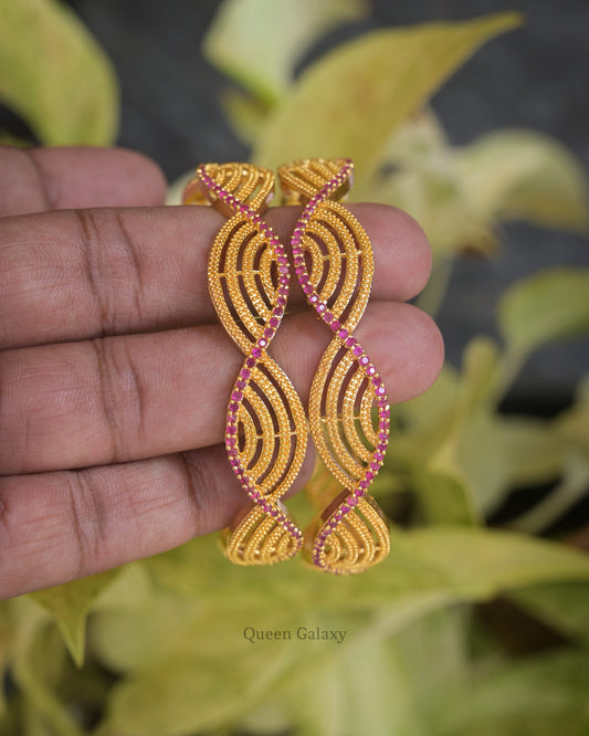 Goldplated AD Stone Bangles