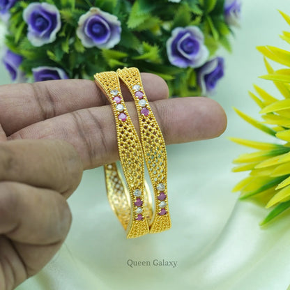 Goldplated AD Stone Bangles