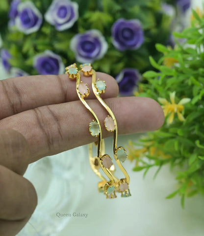 Goldplated AD Stone Bangles