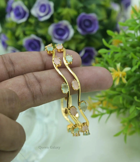 Goldplated AD Stone Bangles