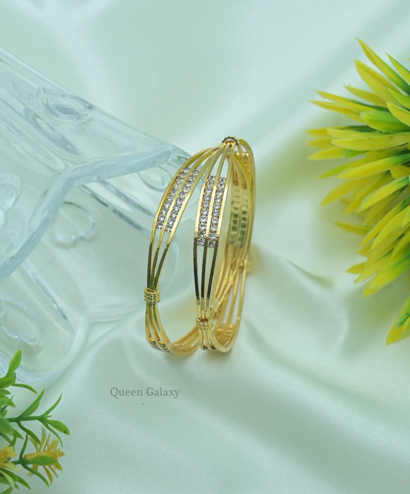 Goldplated AD Stone Bangles