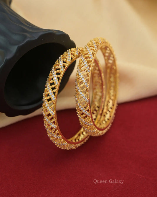 Goldplated AD Stone Bangles