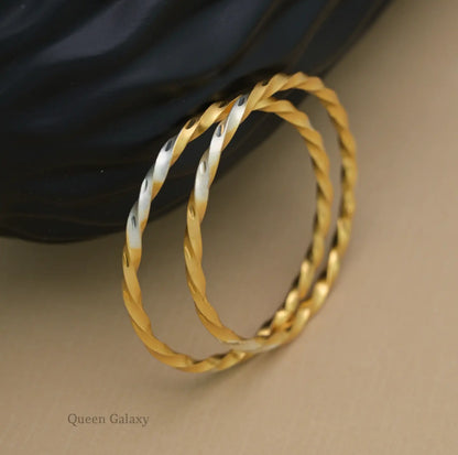 White Goldplated Bangles