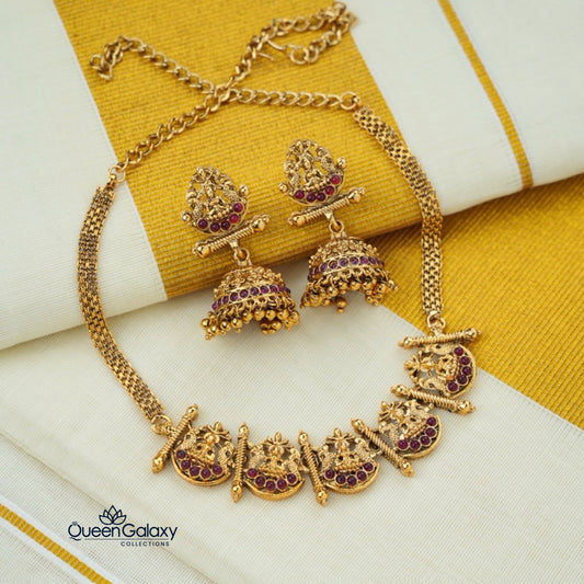 Antique Lakshmi Choker With Jimikki