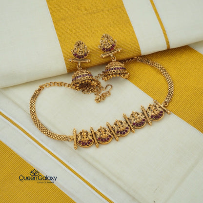 Antique Lakshmi Choker With Jimikki