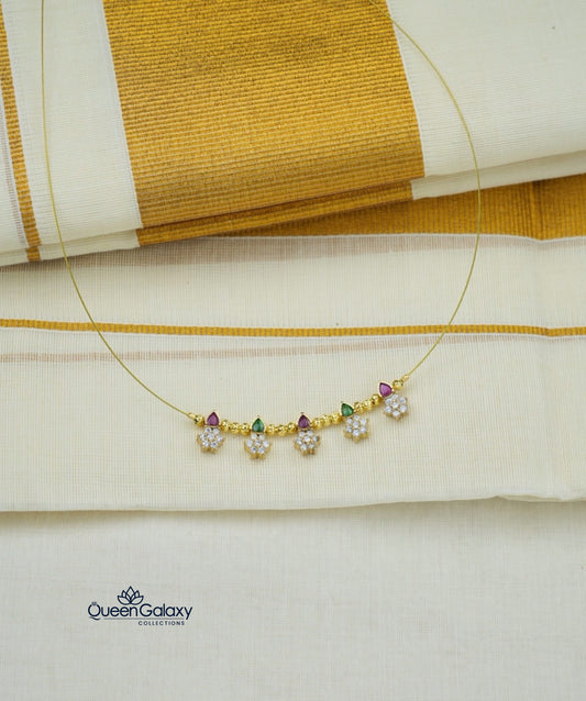 Antique Invisible AD Stone Necklace