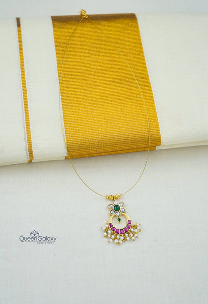 Antique Invisible AD Stone Necklace