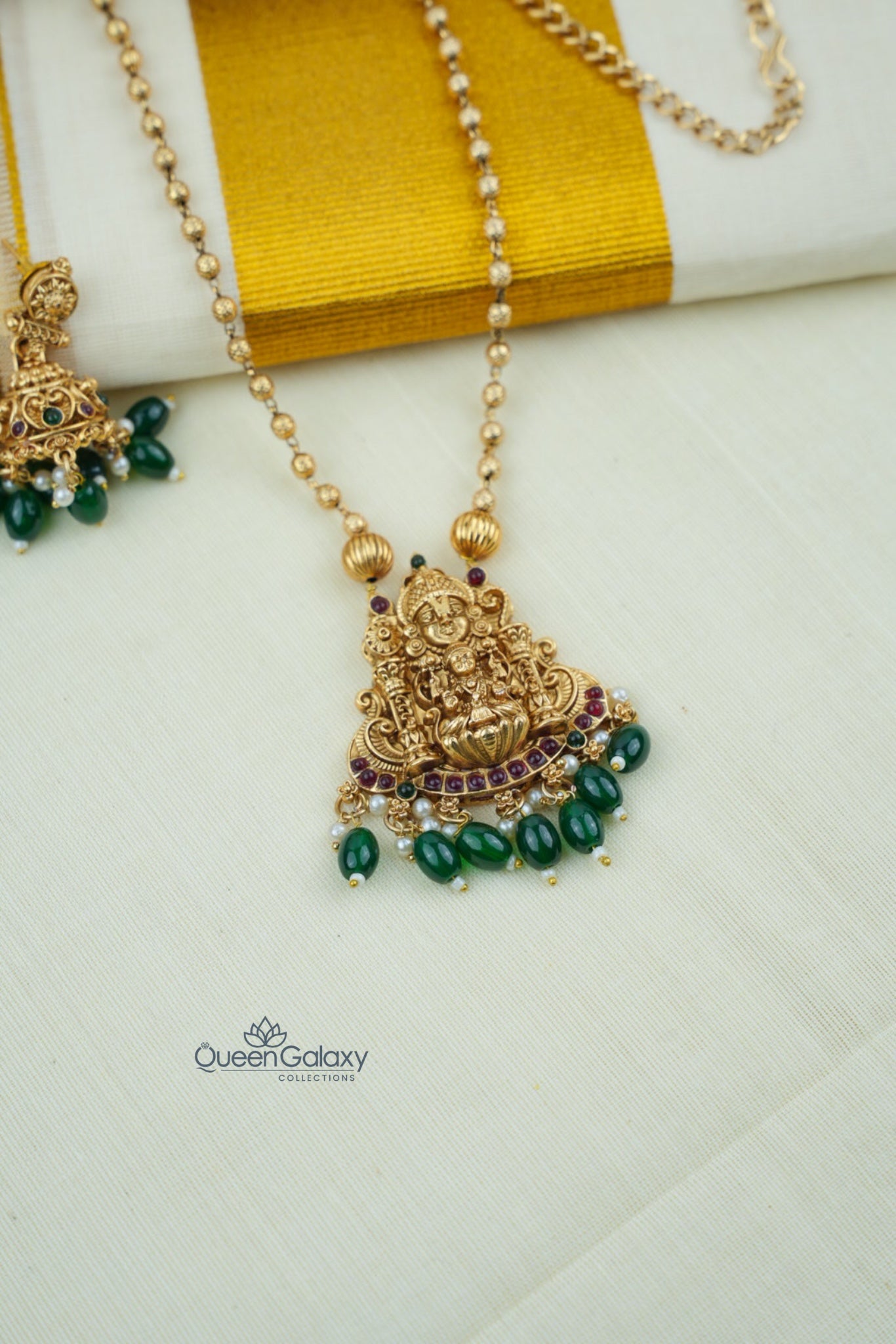 Antique Lakshmi Necklace With Jimikki