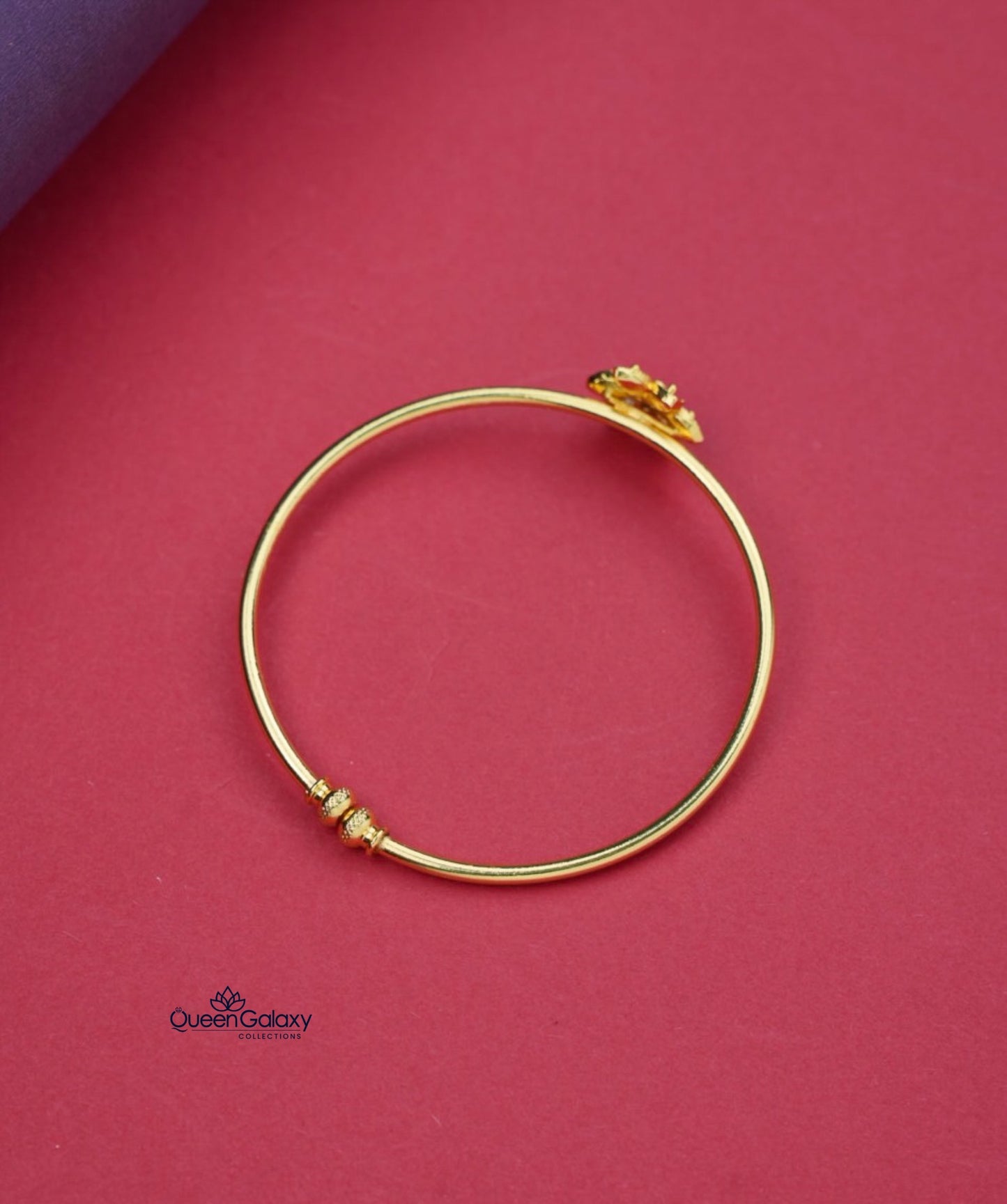 Goldplated AD Stone Adjustable Bangle