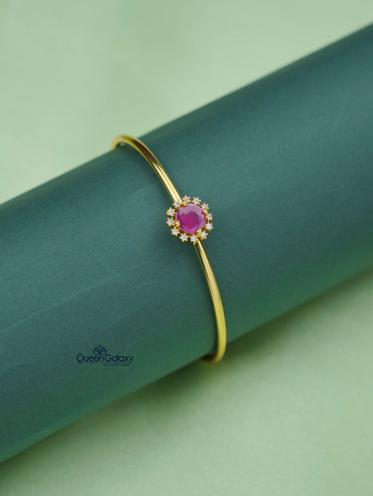 Goldplated AD Stone Adjustable Bangle
