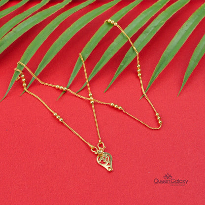 Goldplated Chain With Thali