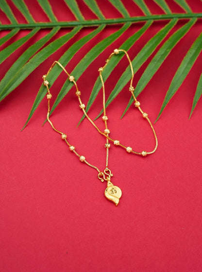 Goldplated Chain With Thali