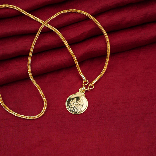 Goldplated Chain With Parassinikadav Muthappan Pendent