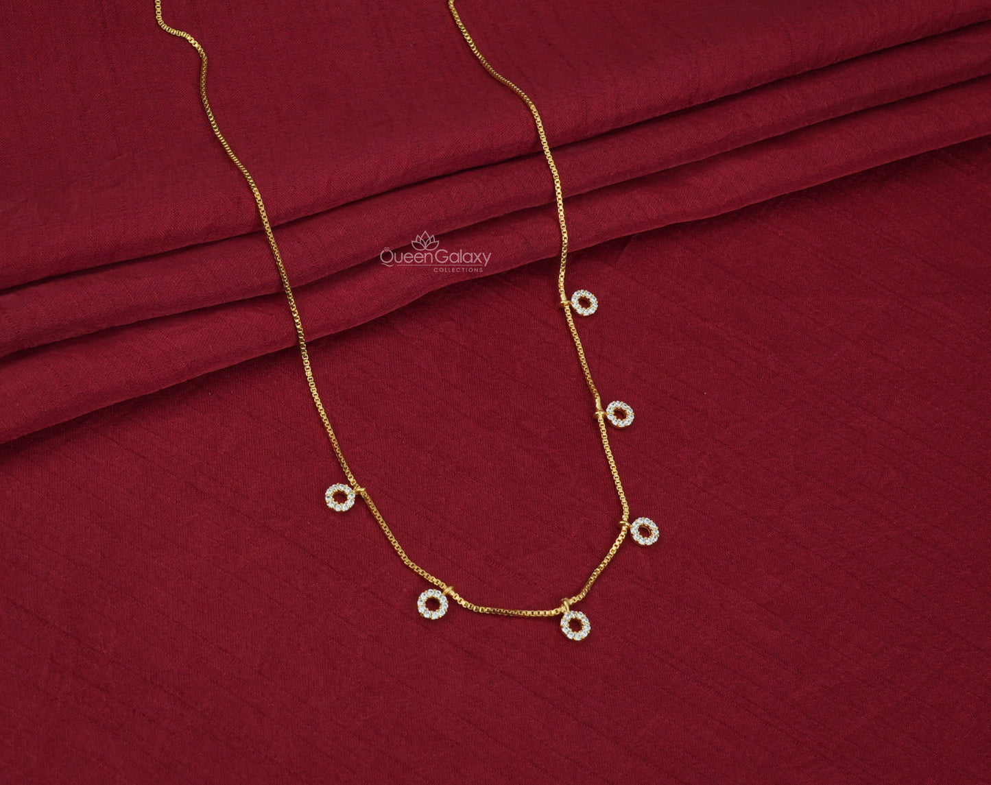 Goldplated AD Stone Necklace