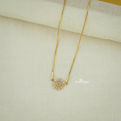 Goldplated Chain With AD Stone Pendant