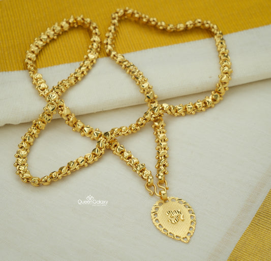 Goldplated Chain With Thali