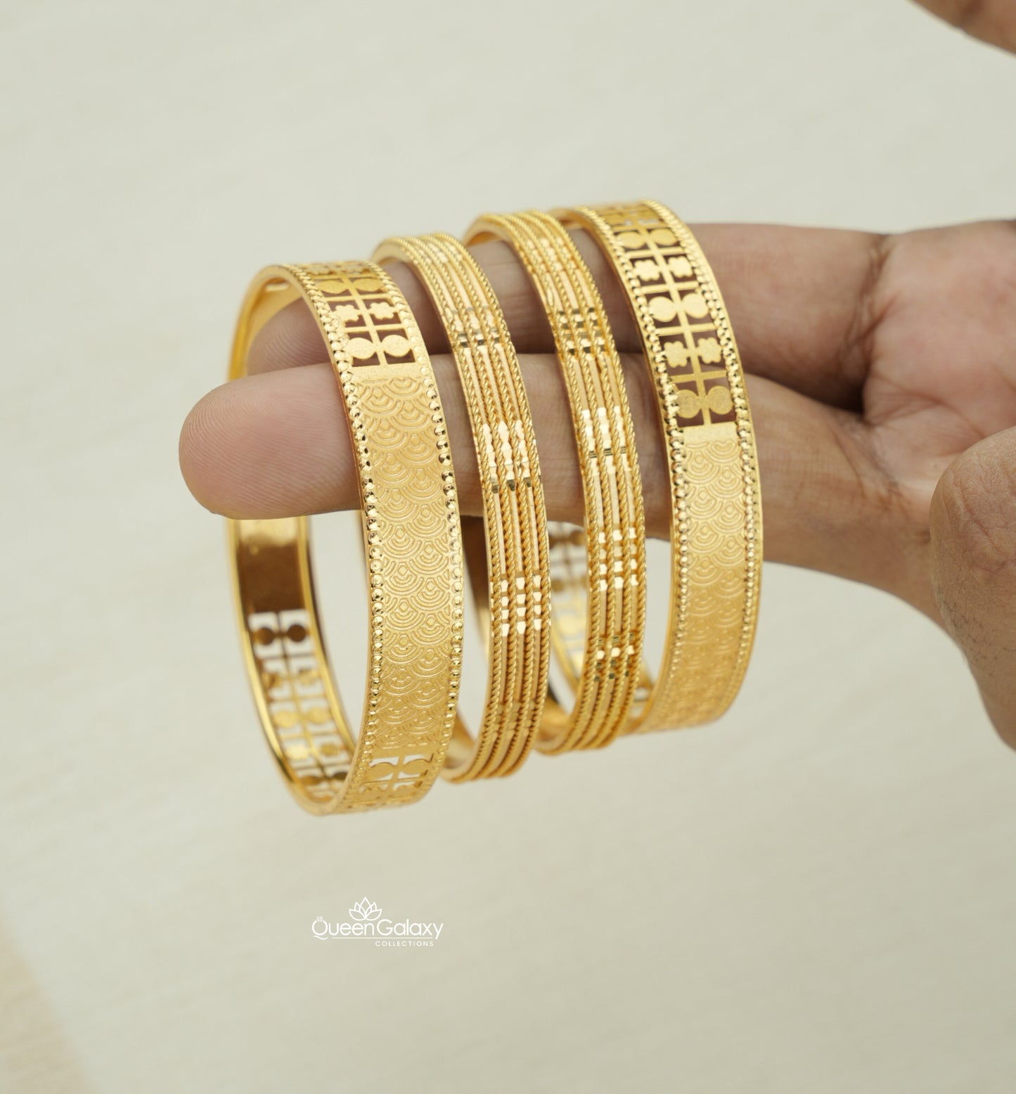 Goldplated Bangle Combo Set