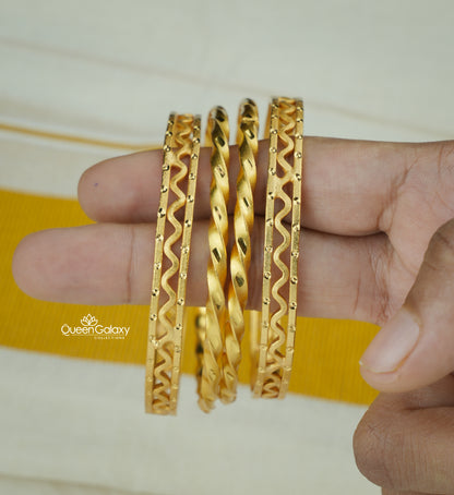 Goldplated Bangle Combo Set