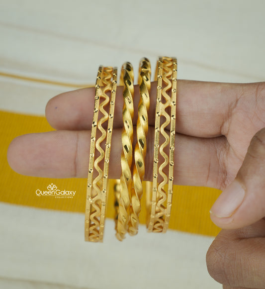 Goldplated Bangle Combo Set