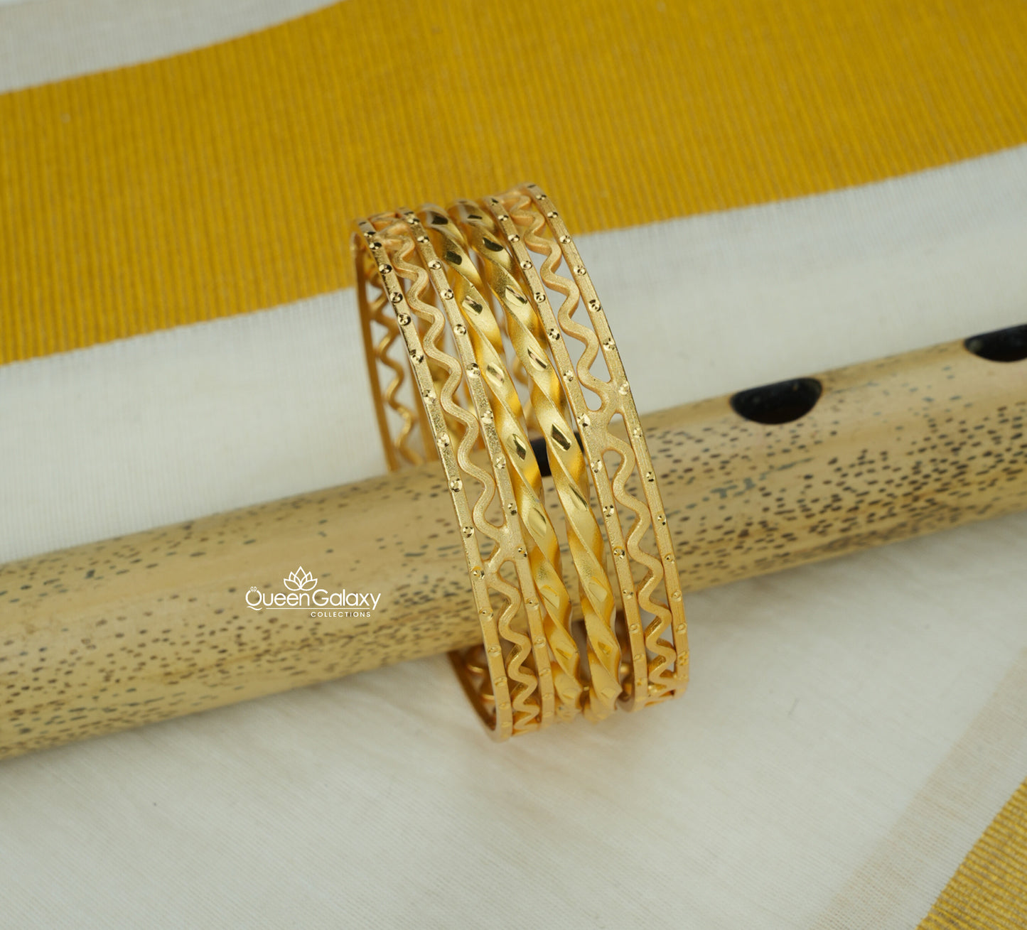 Goldplated Bangle Combo Set