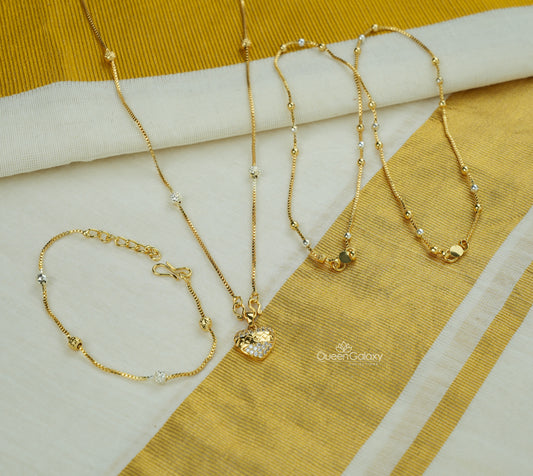 White Goldplated Combo Set