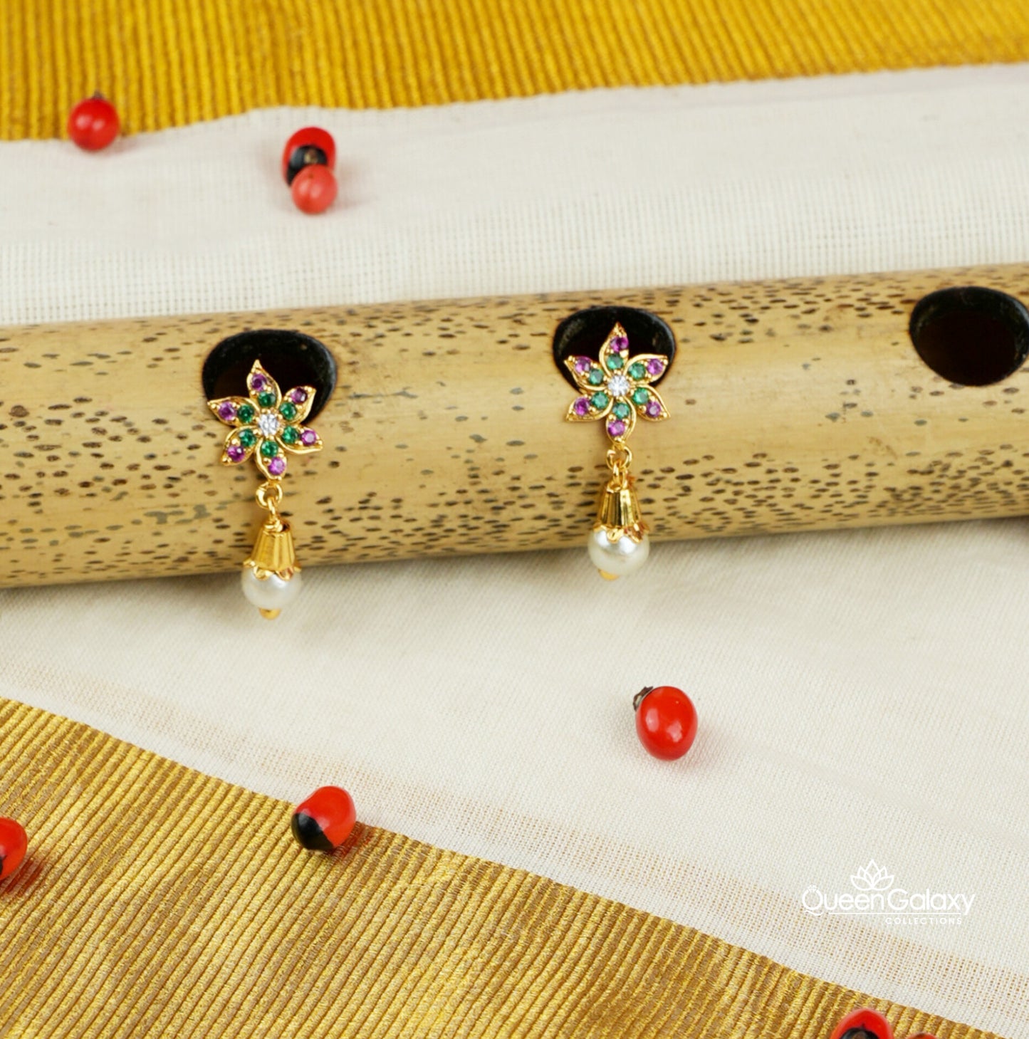 Goldplated AD Stone Earrings