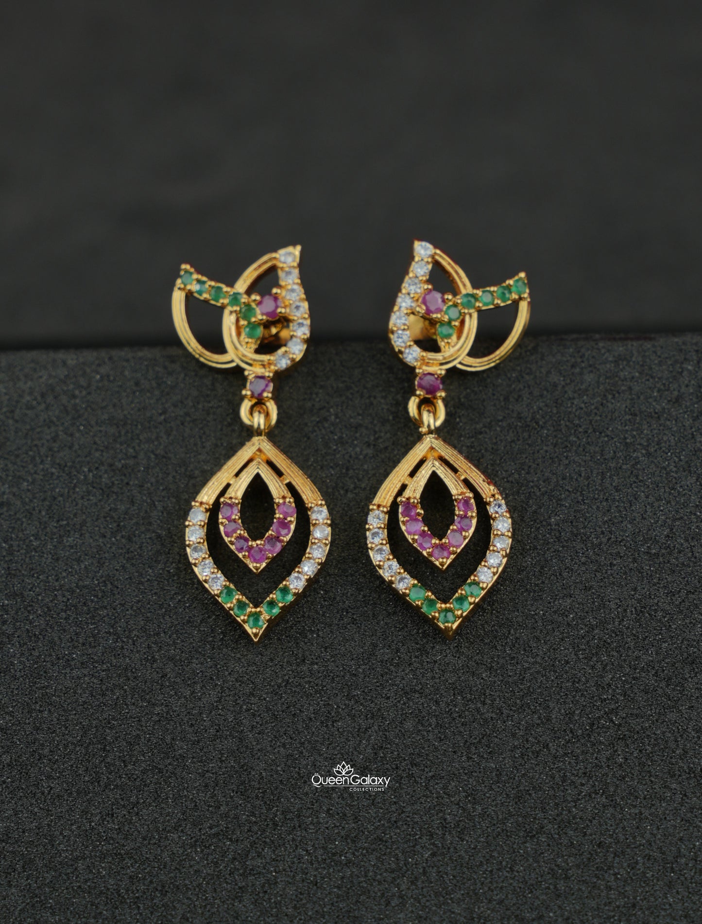 Goldplated AD Stone Earrings