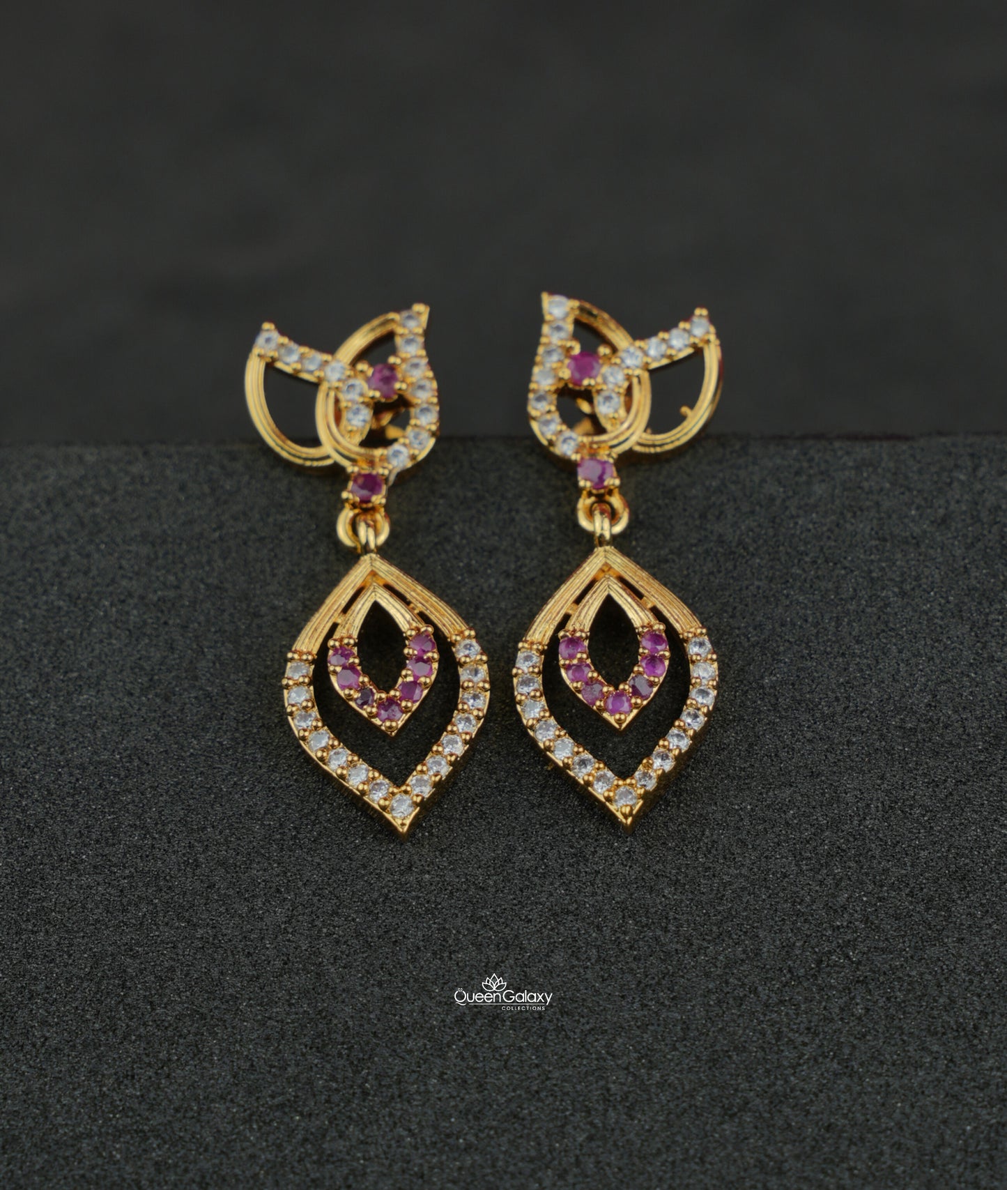 Goldplated AD Stone Earrings