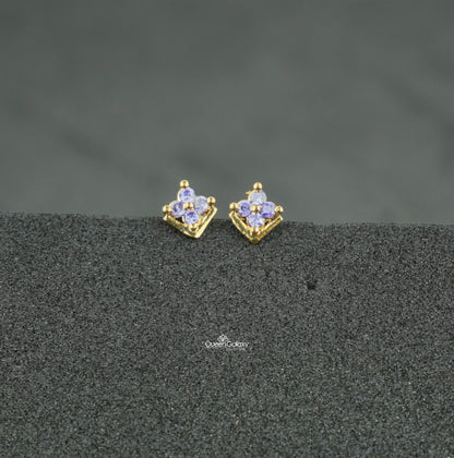 Goldplated AD Stone Nosepin And Second Stud
