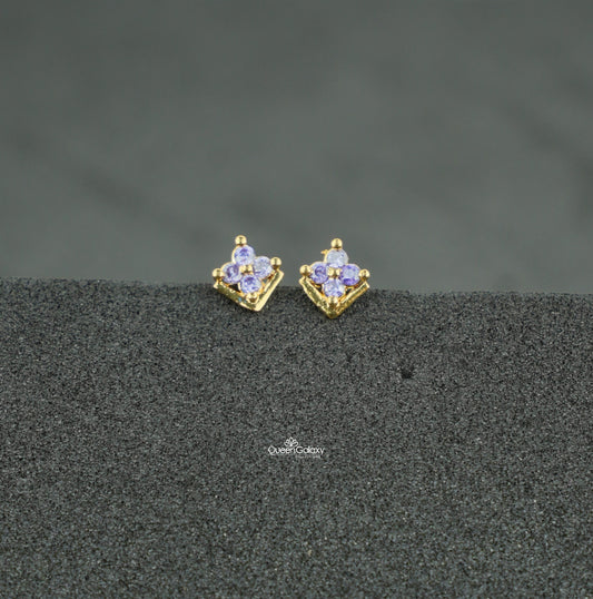 Goldplated AD Stone Nosepin And Second Stud