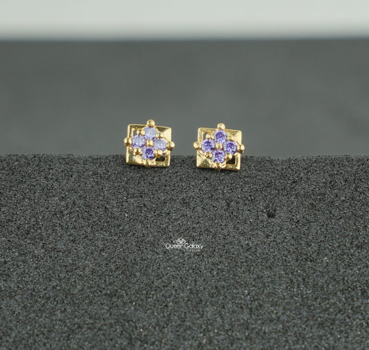 Goldplated AD Stone Nosepin And Second Stud