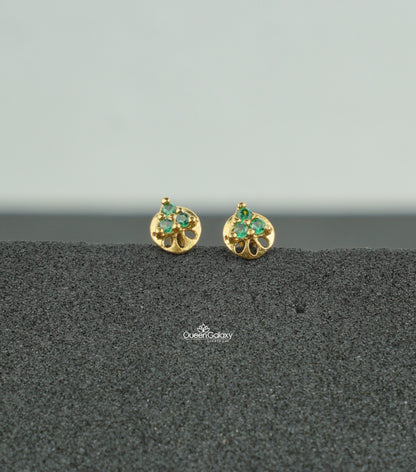 Goldplated AD Stone Nosepin And Second Stud