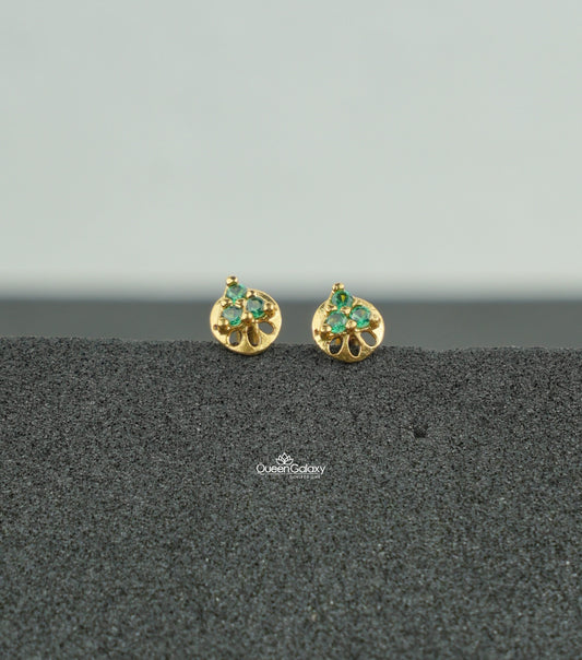 Goldplated AD Stone Nosepin And Second Stud