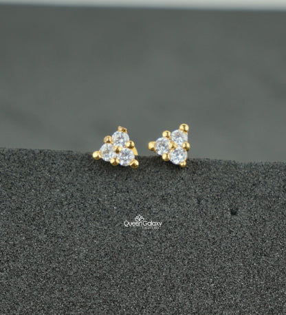 Goldplated AD Stone Nosepin And Second Stud