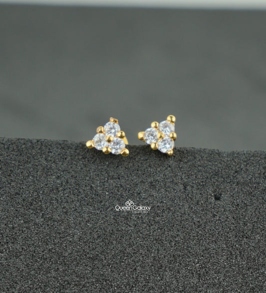 Goldplated AD Stone Nosepin And Second Stud